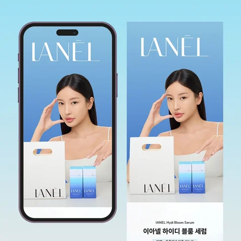 포트폴리오-[기획·촬영·디자인] 이아넬 하이디 블룸 세럼 상세페이지