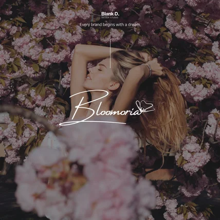 포트폴리오-[ 플라워샵 ] Bloomoria 로고 디자인