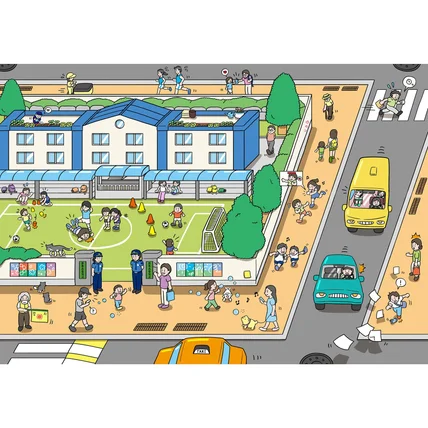 포트폴리오-학교폭력 범죄예방 교육 마을 일러스트