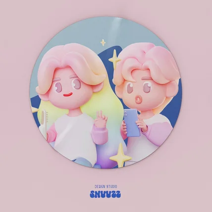 포트폴리오-셀프 염색 브랜드 : INVU 3D 캐릭터 제작