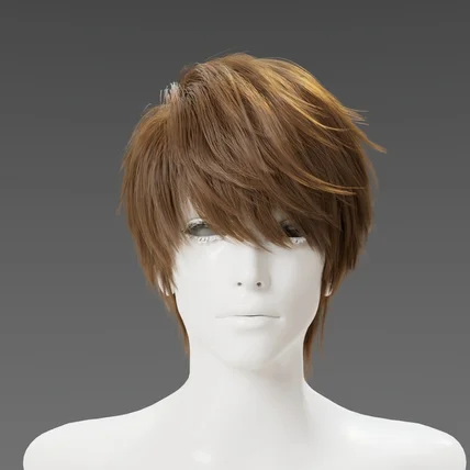 포트폴리오-Maya xgen male hair 엑스젠 남자 캐릭터 헤어