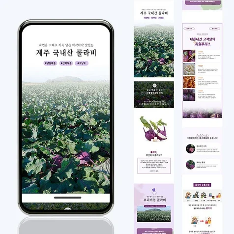 포트폴리오-[식품] 콜라비 상세페이지 디자인 제작 건