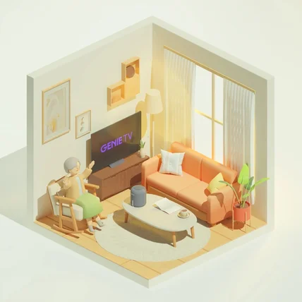 포트폴리오-KT 인스타그램 콘텐츠 'AI 서비스 인테리어 이벤트' 3D 아트워크