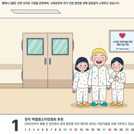 포트폴리오-[웹케시(주)] 캘린더 제작용 일러스트레이션 및 디자인