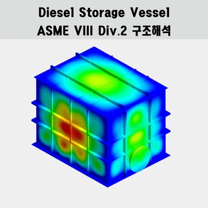 포트폴리오-Diesel Storage Vessel ASME Sec VIII Div2. 구조해석