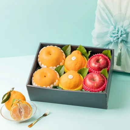 포트폴리오-[연출/촬영/보정] 설 선물용 과일세트 박스 촬영 (프로모션 전단지용 이미지)