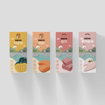 포트폴리오-반려동물 간식 패키지 디자인