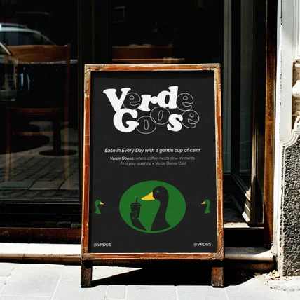 포트폴리오-Verde Goose | 카페 | 로고제작