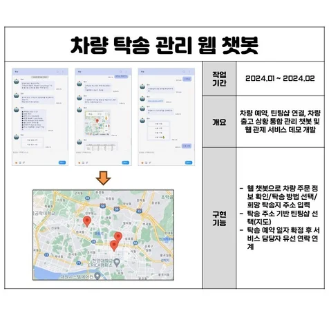 포트폴리오-차량 탁송 관리 웹 챗봇