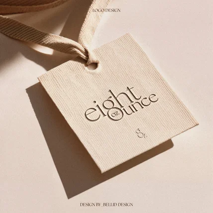 포트폴리오-[에잇온스] 카페 커피 감성 심플 로고 디자인