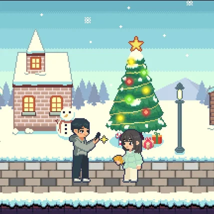 포트폴리오-(도트. 픽셀아트) 내 여자친구 김뿌잉 덕질 채널 인트로