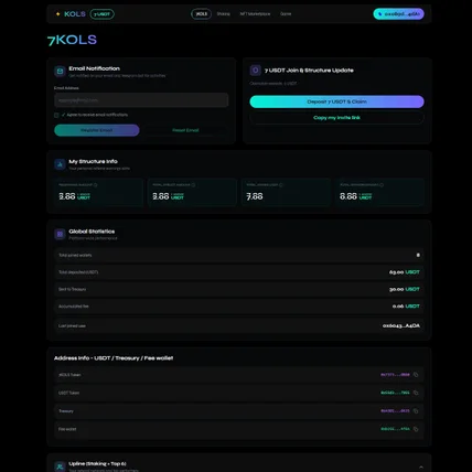 포트폴리오-블록체인 레퍼럴 시스템 구축 및 NFT, 스테이킹 통합 디앱