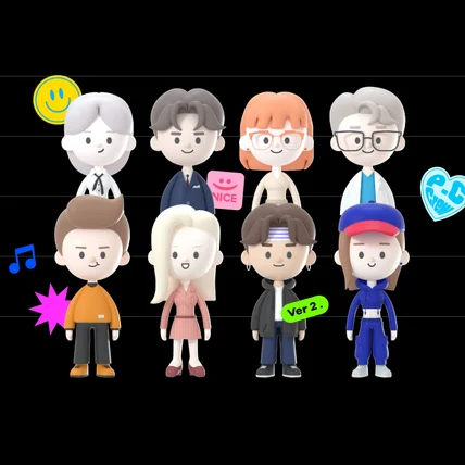 포트폴리오-(주)포켓컴퍼니 - APP 캐릭터 3D 디자인