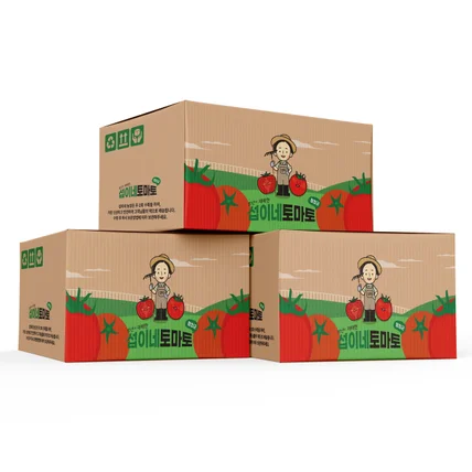 포트폴리오-[패키지 디자인] 섭이네 토마토 박스