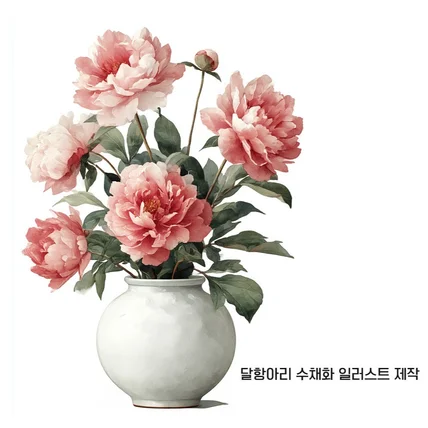 포트폴리오-ai 일러스트 제작_달항아리