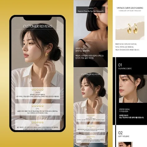포트폴리오-주얼리 귀걸이 액세서리 패션 상세페이지