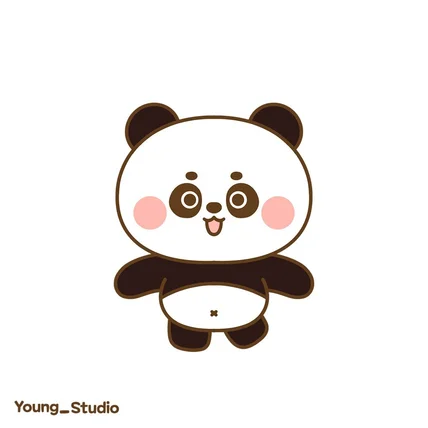 포트폴리오-판다 퇴장 동작(움직이는 이모티콘)