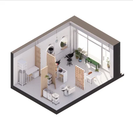 포트폴리오-8평 미용실 인테리어 설계