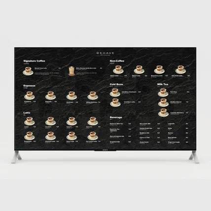 포트폴리오-메뉴판 디자인 - 대형 카페 메뉴판 디자인