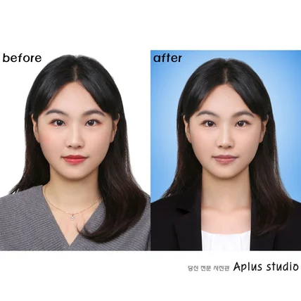 포트폴리오-일반 증명사진 의상합성 및 배경합성 작업