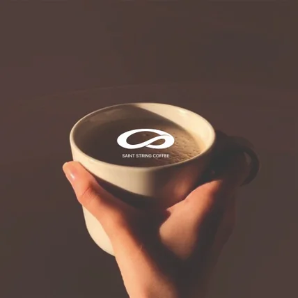 포트폴리오-[ Saint String Coffee ] 카페 로고