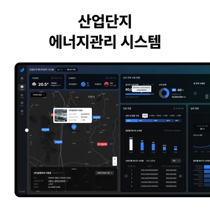 포트폴리오-(크몽 프로젝트)산업단지 에너지 시스템 대시보드 디자인 및 퍼블리싱