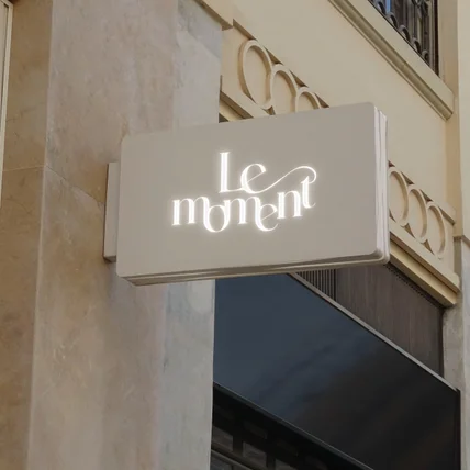 포트폴리오-헤어샵 Le moment 로고 디자인