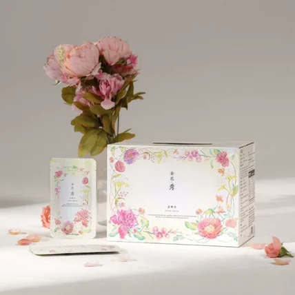 포트폴리오-붓기 관리 액상 차 패키지 일러스트 및 디자인