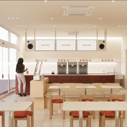 포트폴리오-[인테리어 기획설계] CAFE MAHA