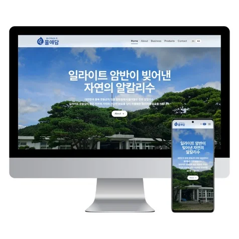 포트폴리오-미네랄 워터 브랜드 웹사이트 제작
