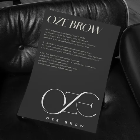 포트폴리오-모던하고 고급스러운 감도를 담은 OZE BROW 아이덴티티 로고디자인