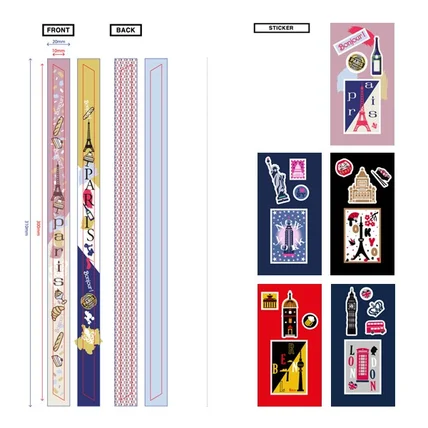 포트폴리오-"BUNKER" 폰스트랩 패턴 & 스티커팩 컬렉션 -  여행 테마