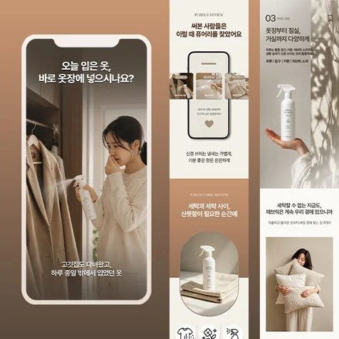 포트폴리오-섬유탈취제 탈취제 생활용품 패브릭스프레이 상세페이지