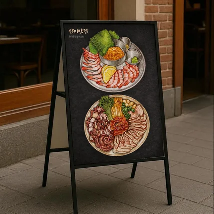 포트폴리오-술집 메뉴 일러스트 제작