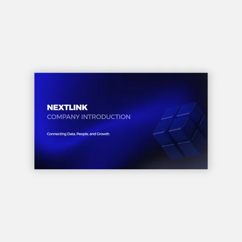포트폴리오-Nextlink 회사소개서 PPT
