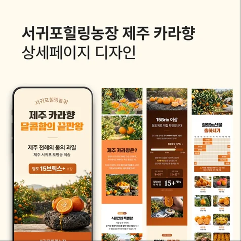 포트폴리오-(식품/건강) 제주 카라향 농산물 상세페이지 디자인