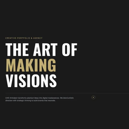 포트폴리오-CHD ARTMAKER Creative Agency Website