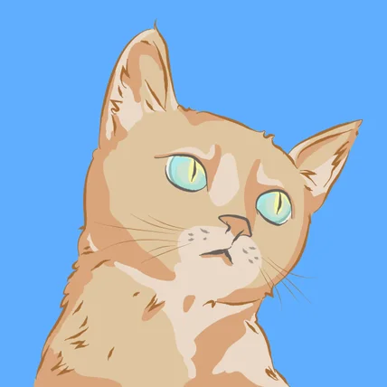 포트폴리오-치즈 고양이 일러스트