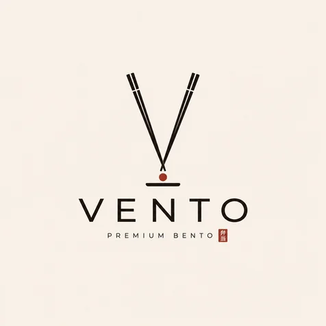포트폴리오-' VENTO ' 도시락 브랜드 로고디자인
