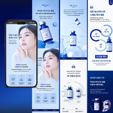 포트폴리오-히아루론산 하이드로 앰플 상세페이지
