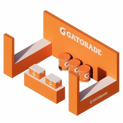 포트폴리오-게토레이 팝업 부스 디자인