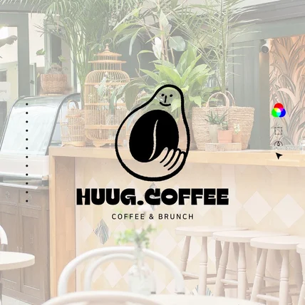 포트폴리오-[HUUG.COFFEE 허그커피] 카페로고 및 브랜딩 제작 사례 - 카페로고/로고디자인