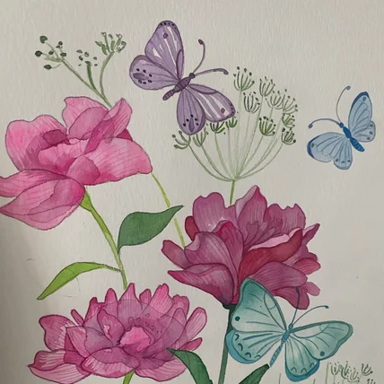 포트폴리오-꽃 그림 일러스트 작업입니다 수채화, 오일파스텔, 아크릴, 펜화, 색연필화 모두 가능합니다