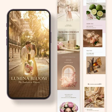 포트폴리오-LUMINA BLOOM 향수 상세페이지