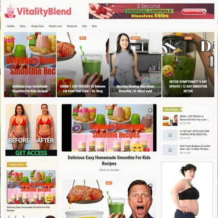 포트폴리오-클릭뱅크 제휴 마케팅 웹사이트 : 건강음료