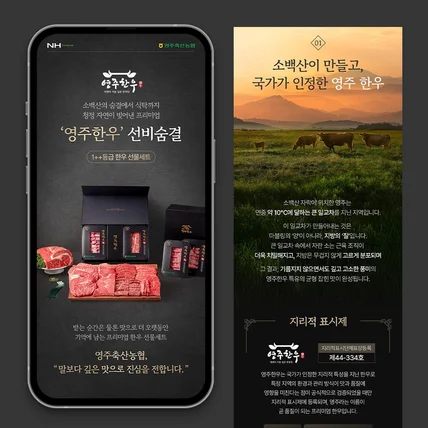 포트폴리오-한우 상세페이지 제작 - [ 상세페이지 기획 / 제품 촬영 / 상세페이지 디자인]