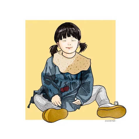 포트폴리오-수채화 인물 일러스트