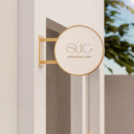 포트폴리오-네일샵 뷰티샵 로고 _ SUE 로고디자인 로고제작