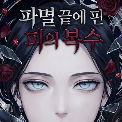 포트폴리오-복수의 카타르시스를 시각화한 로판 최적화 표지 디자인