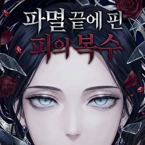 포트폴리오-복수의 카타르시스를 시각화한 로판 최적화 표지 디자인